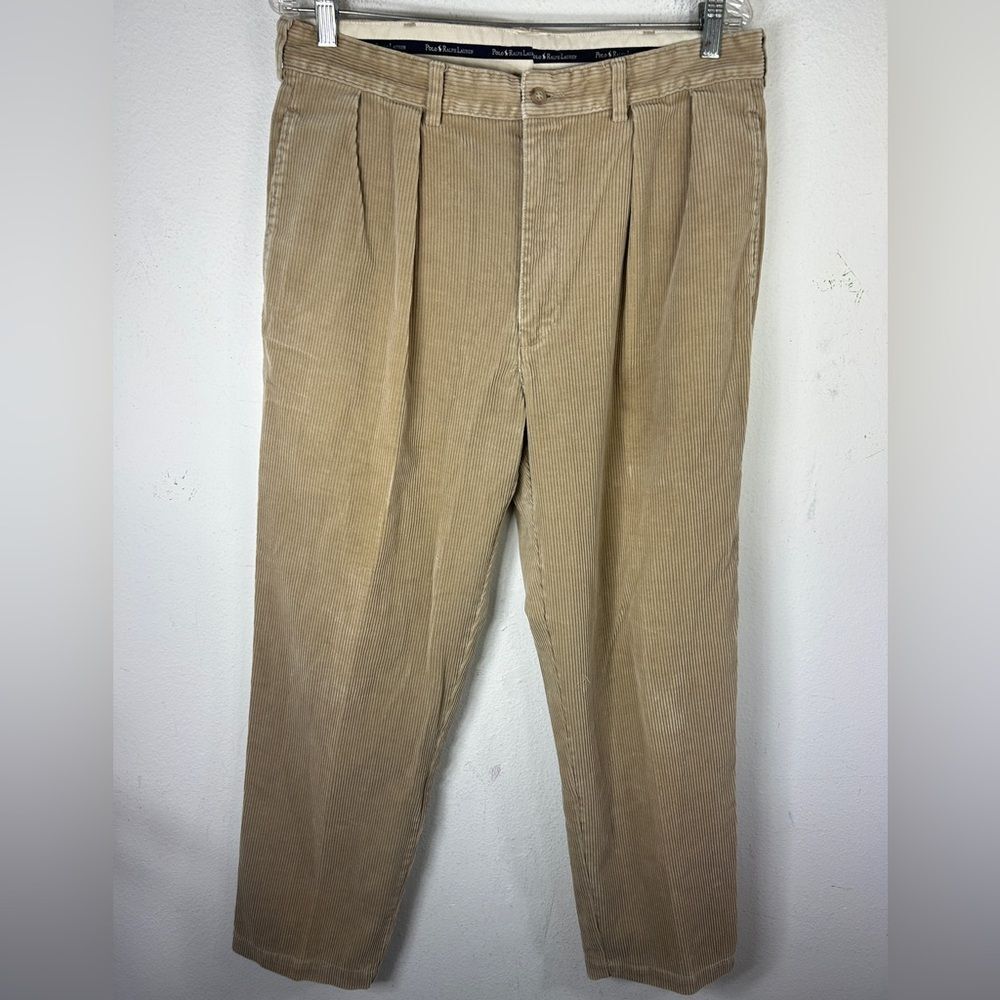 Polo Ralph Lauren MENS pants 34x30 corduroy tan brown academia teacher corpcore